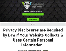 Tablet Screenshot of internetlegalarmor.com